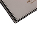 Prada Small Leather Embossed Logo White Wallet 1MV204