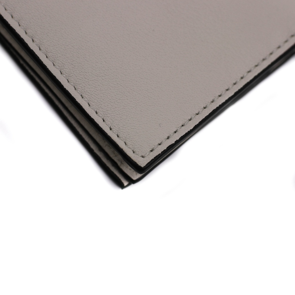 Prada Small Leather Embossed Logo White Wallet 1MV204