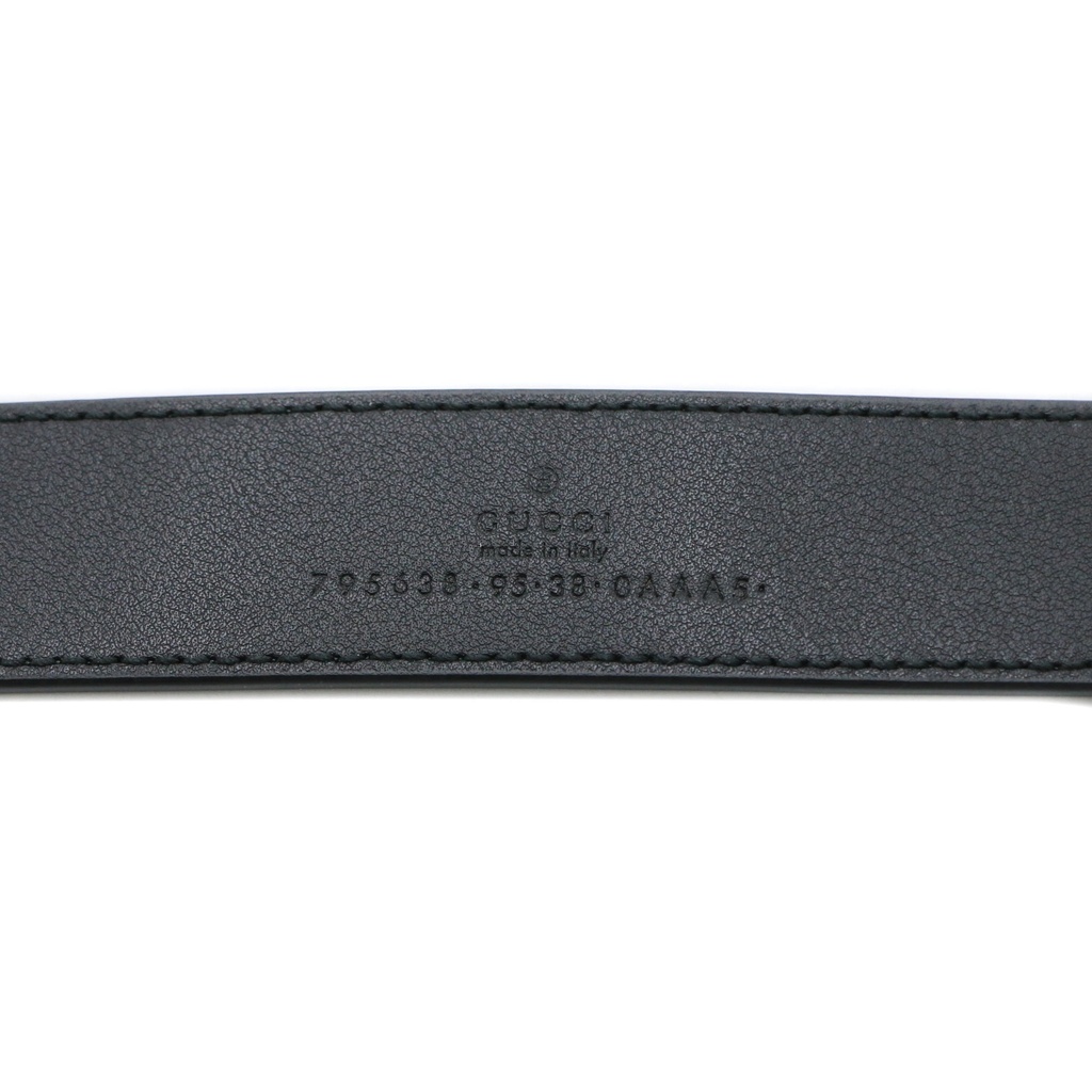 Gucci Black Belt With Silver Buckle 95 38 795638