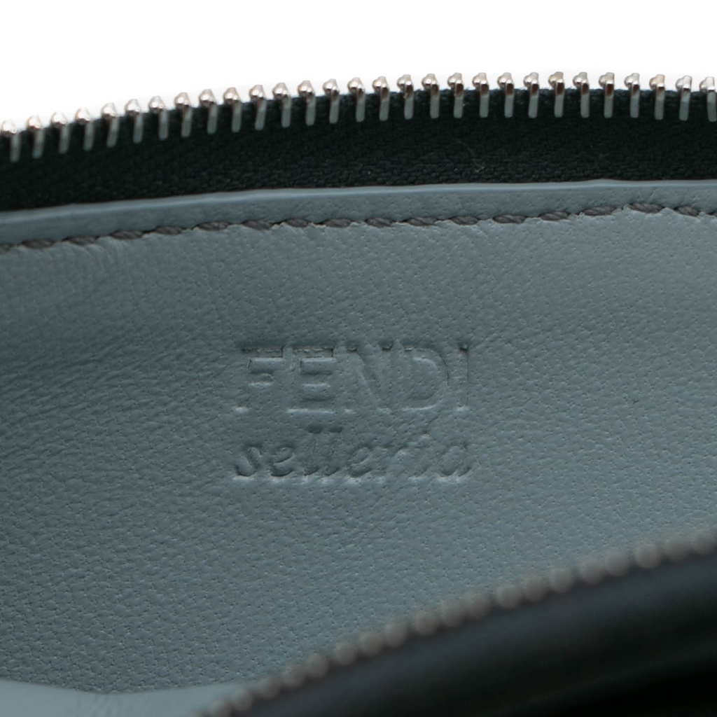 Fendi Peekaboo Blue Selleria Card Holder