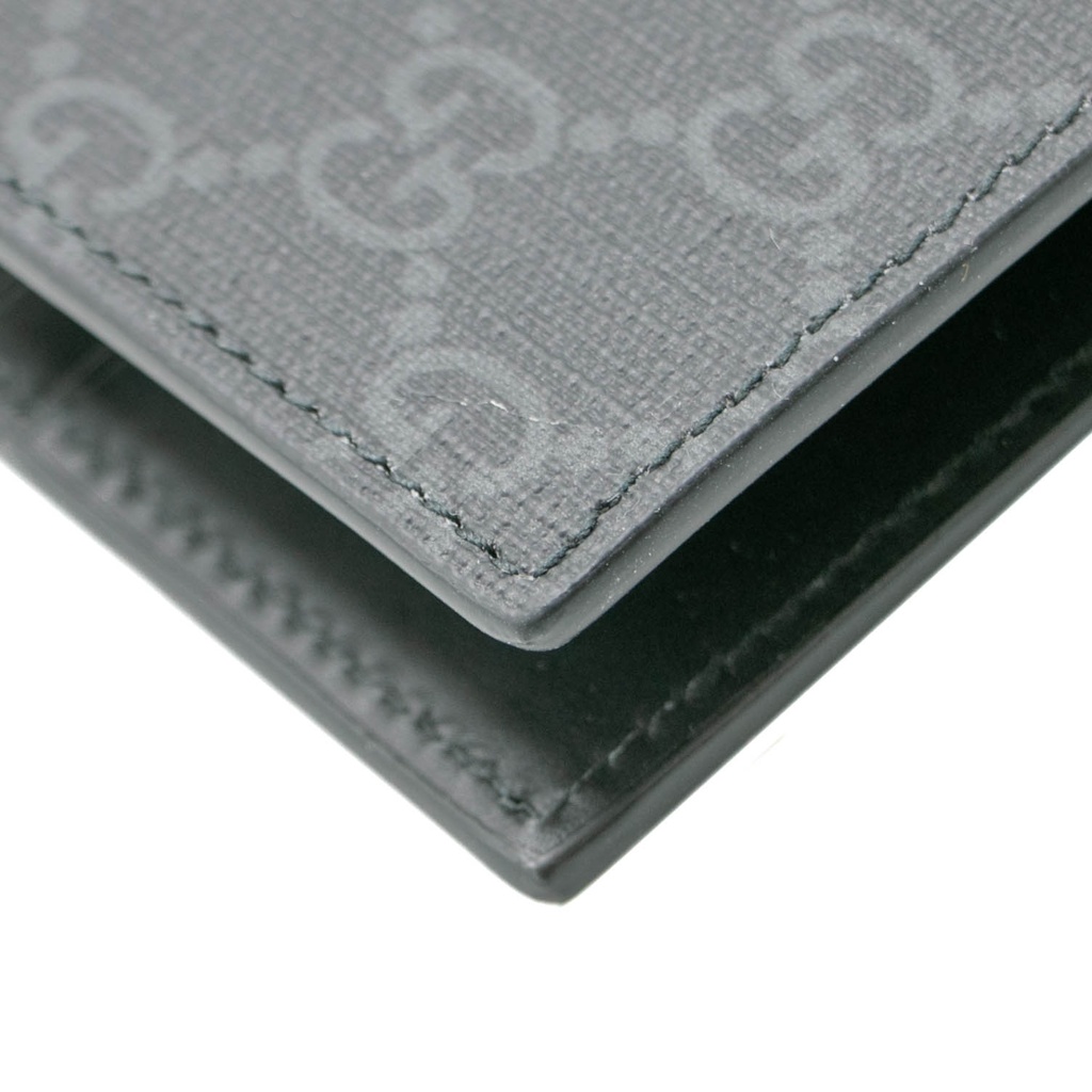 Gucci Kingsnake Print GG Supreme Wallet Black 451268