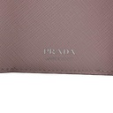Prada Saffiano Triangle Tri-Fold Wallet Pink