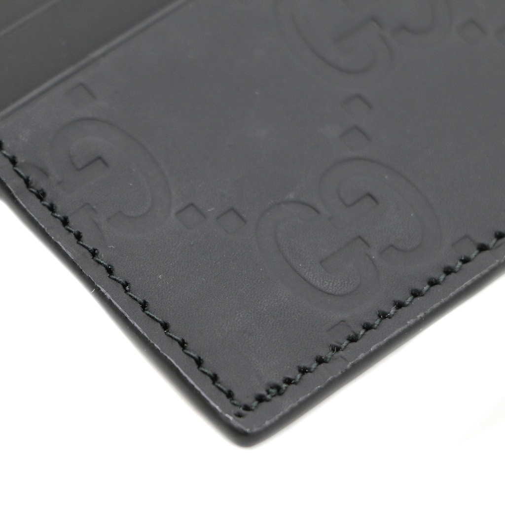Gucci GG Rubber-Effect Card Case Black 771315