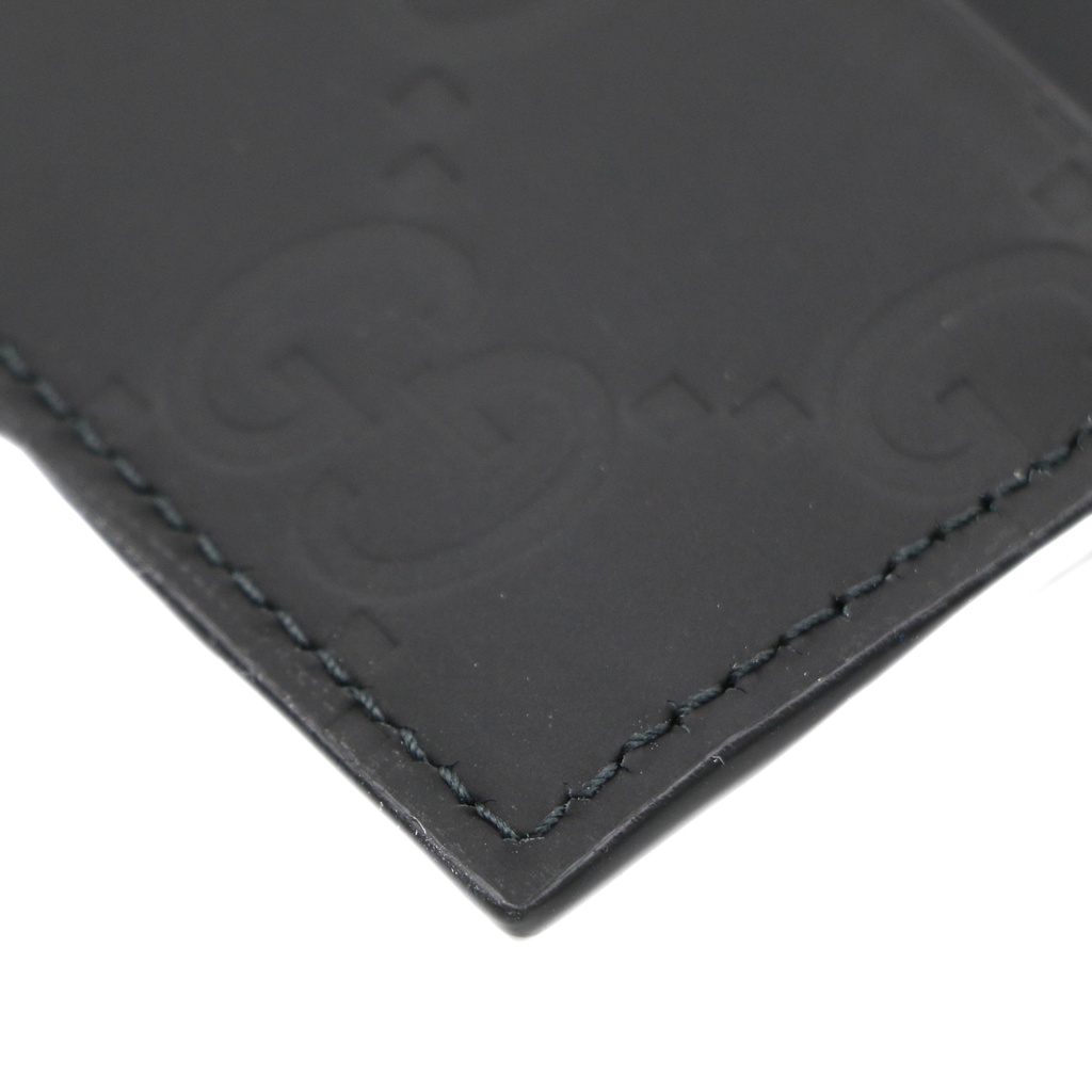 Gucci GG Rubber-Effect Card Case Black 771315
