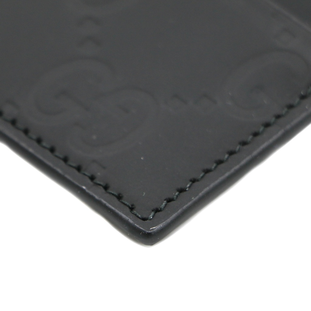 Gucci GG Rubber-Effect Card Case Black 771315