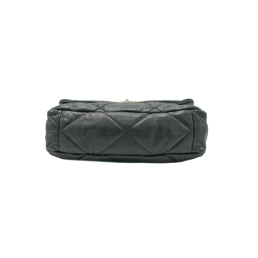 Chanel Black Leather 19 Large Flap Bag 