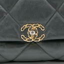 Chanel Black Leather 19 Large Flap Bag 