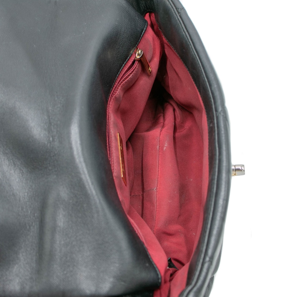 Chanel Black Leather 19 Large Flap Bag 