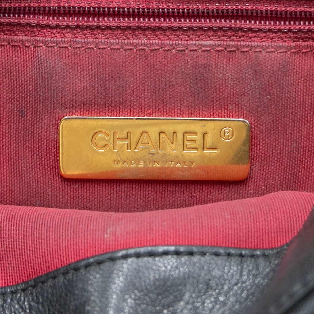 Chanel Black Leather 19 Large Flap Bag 