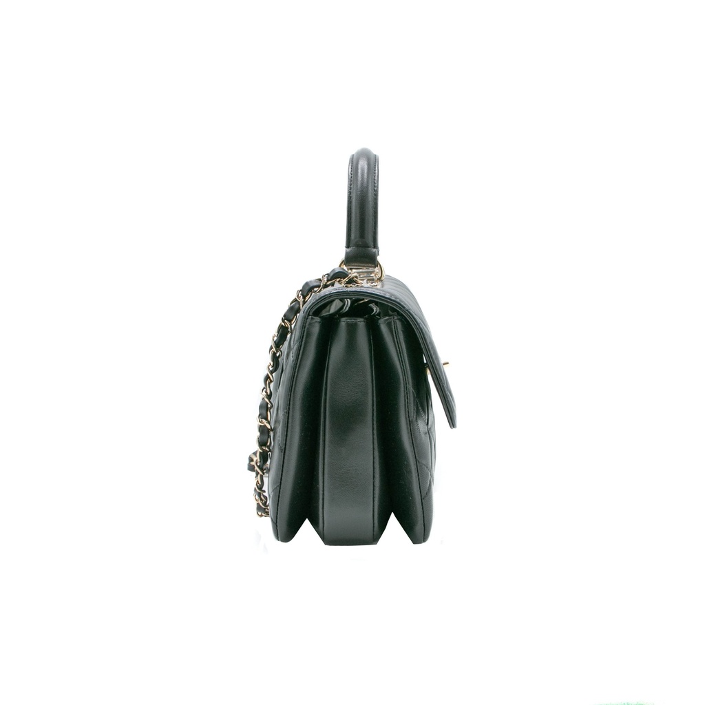 Chanel Black Quilted Leather Small Trendy CC Top Handle Bag
