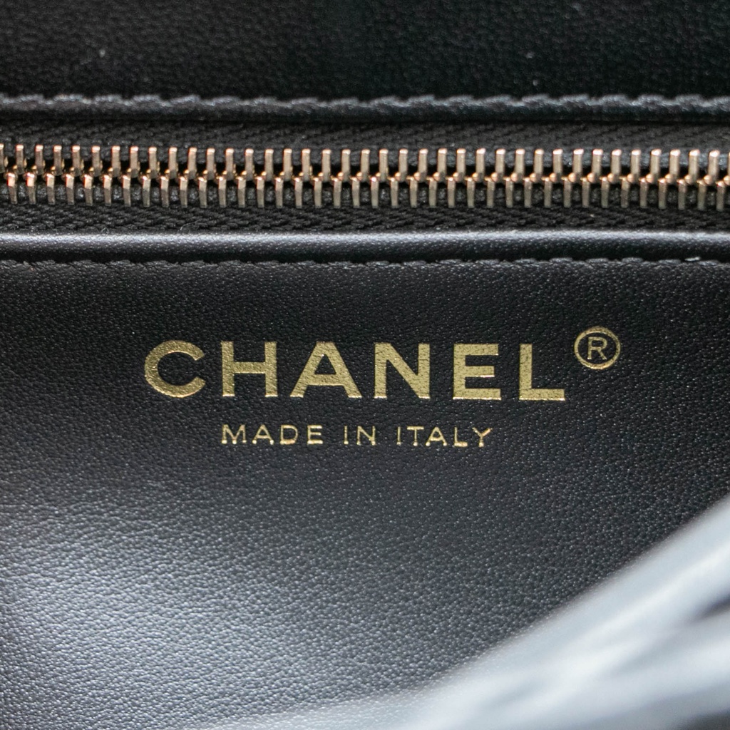Chanel Black Quilted Leather Small Trendy CC Top Handle Bag