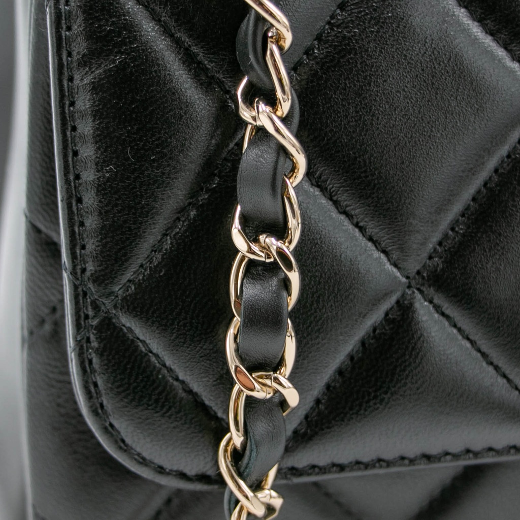 Chanel Black Quilted Leather Small Trendy CC Top Handle Bag