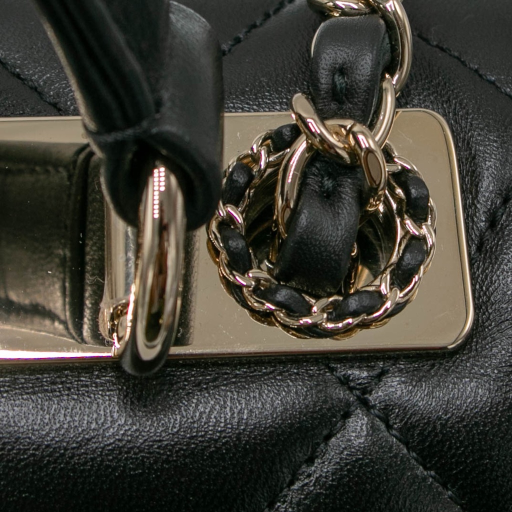 Chanel Black Quilted Leather Small Trendy CC Top Handle Bag