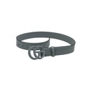 Gucci GG Marmont Grey Leather Belt With Shiny Buckle 414516 In Size 70 28