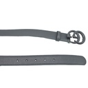 Gucci GG Marmont Grey Leather Belt With Shiny Buckle 414516 In Size 70 28