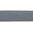 Gucci GG Marmont Grey Leather Belt With Shiny Buckle 414516 In Size 70 28