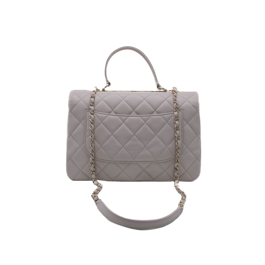 Chanel Lambskin Quilted Medium Trendy CC Flap Dual Handle Bag Lilas Lilac