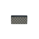 Gucci GG Marmont Leather Continental Wallet Brown and Blue 456116
