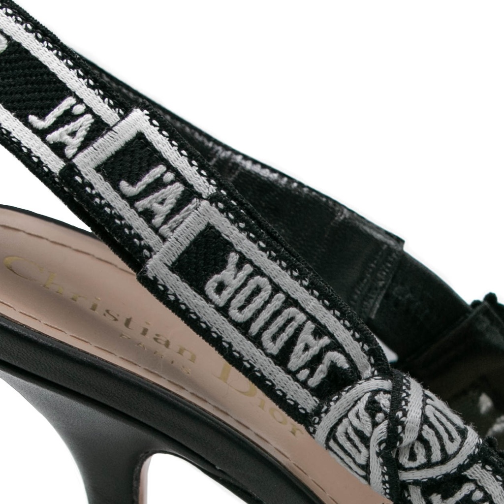 Christian Dior J'Adior Slingback Pump Black Short Heel Size 38