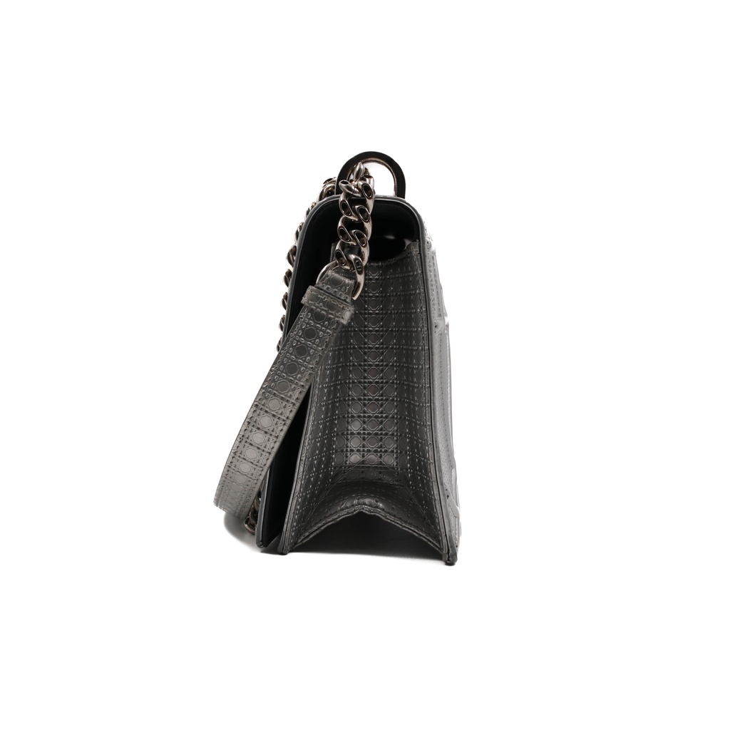 Christian Dior Silver Diorama Flap Bag