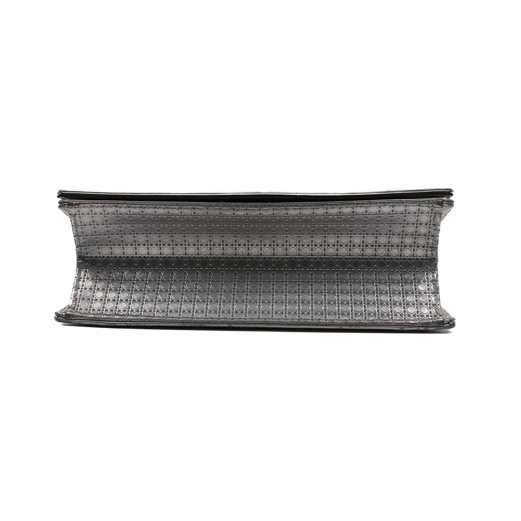 Christian Dior Silver Diorama Flap Bag