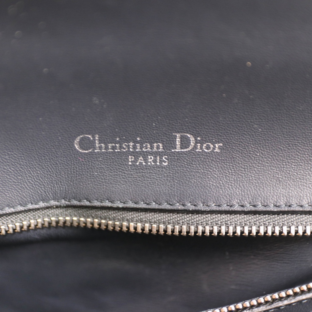 Christian Dior Silver Diorama Flap Bag