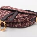 Christian Dior Oblique Saddle Bag Bordeaux