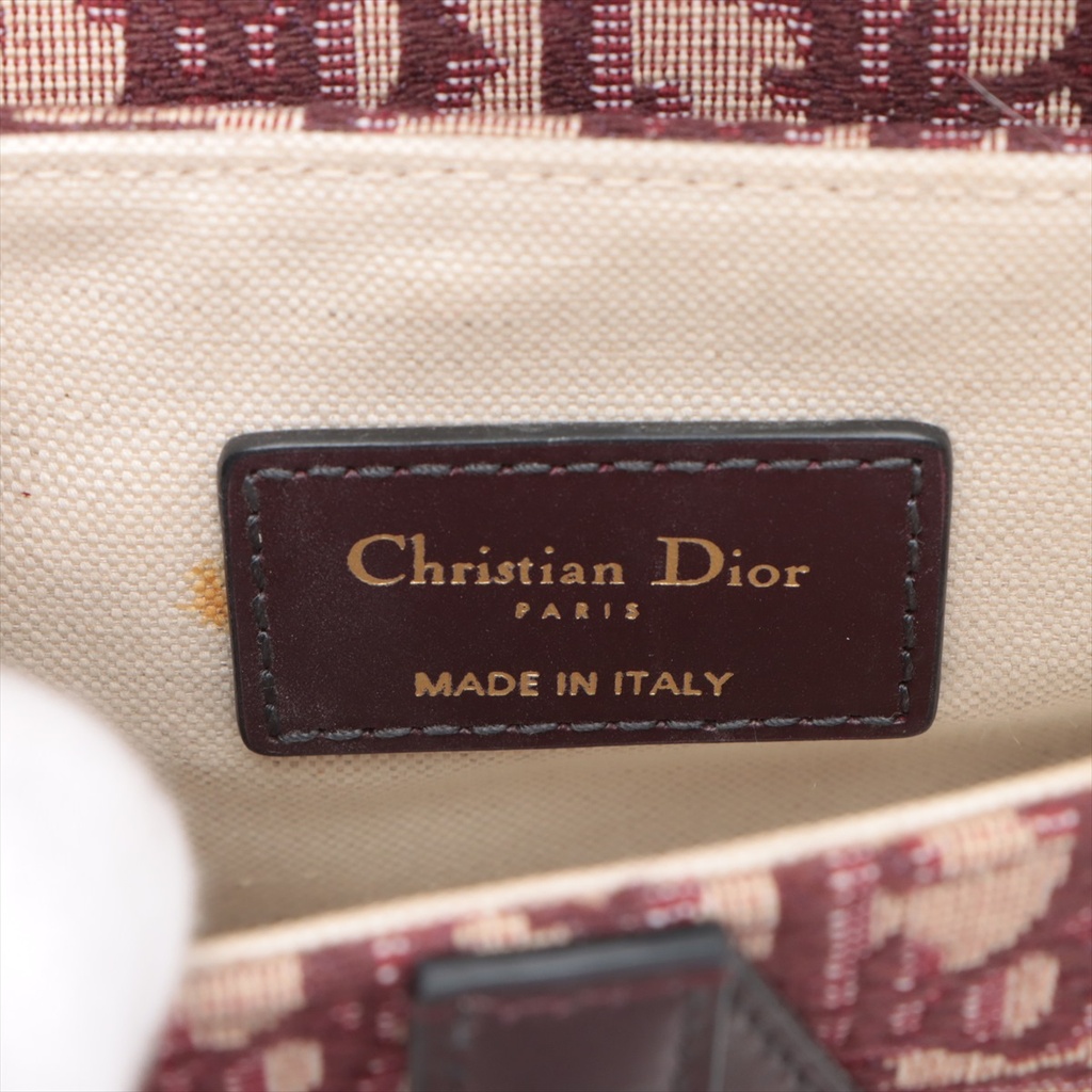 Christian Dior Oblique Saddle Bag Bordeaux