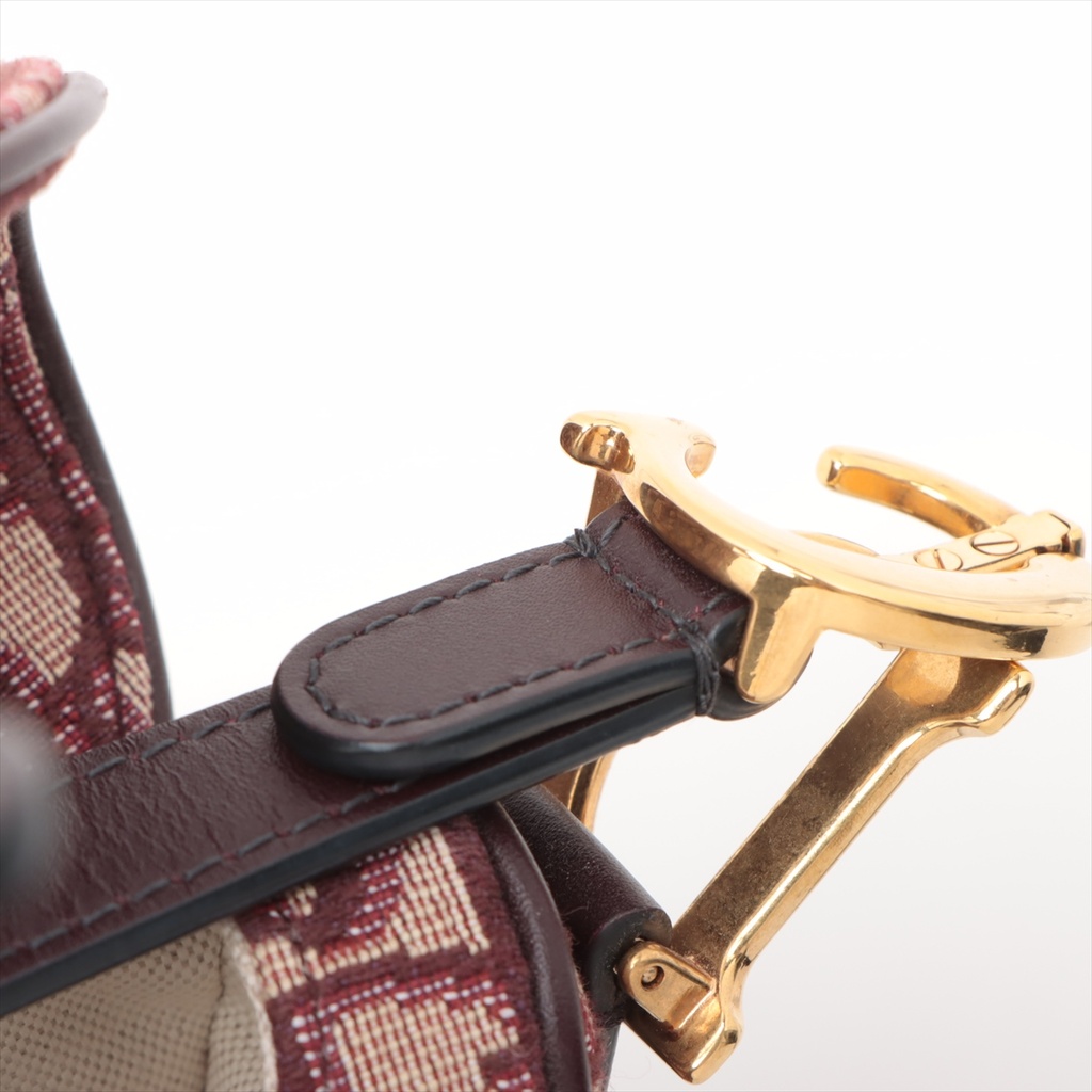Christian Dior Oblique Saddle Bag Bordeaux