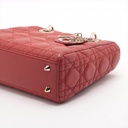 Christian Dior Lady Dior Cannage Leather Handbag Red