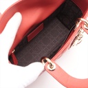 Christian Dior Lady Dior Cannage Leather Handbag Red