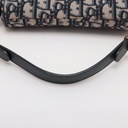 Christian Dior Oblique Saddle Bag Handbag Blue