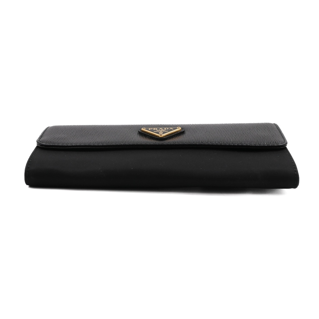 Prada Saffiano Black Long Wallet