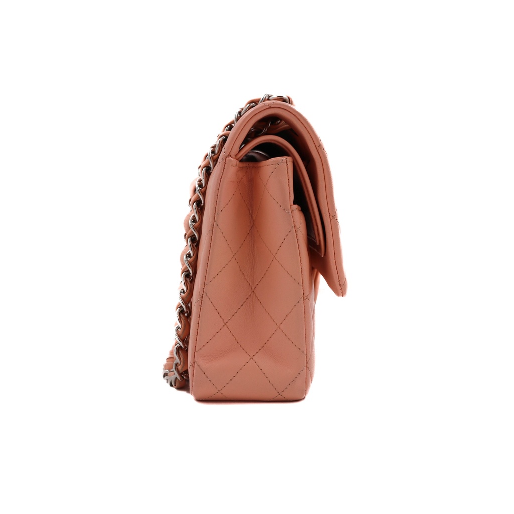 Chanel Lambskin Medium Classic Double Flap Beige