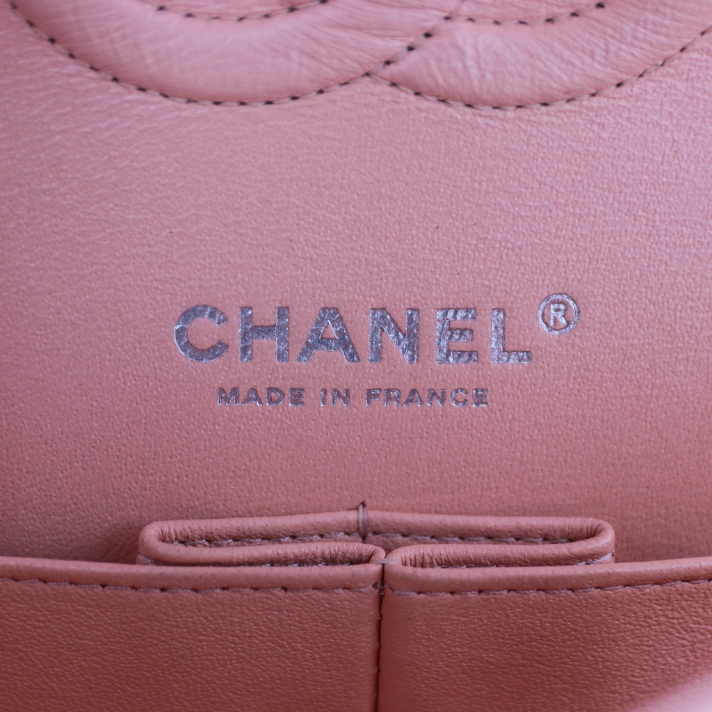 Chanel Lambskin Medium Classic Double Flap Beige