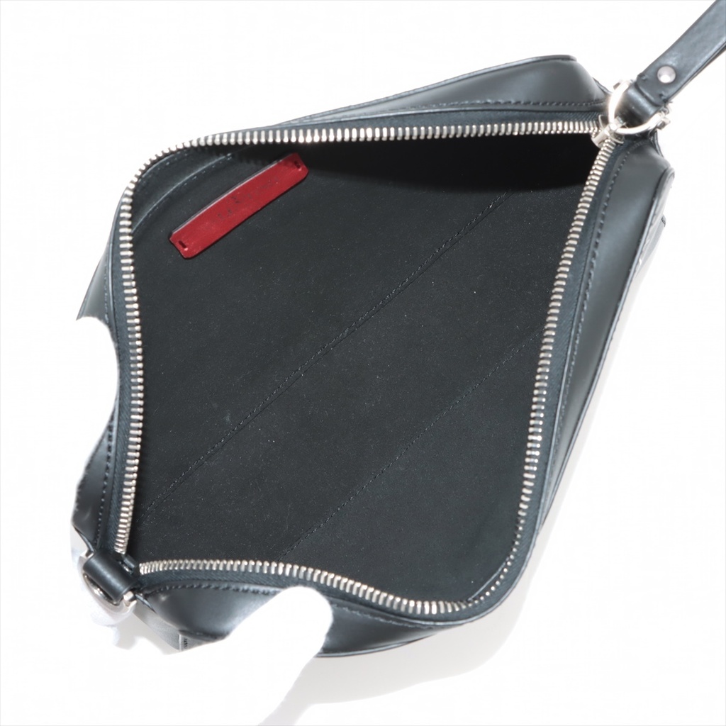 Valentino Garavani VLTN Leather Shoulder Bag Black