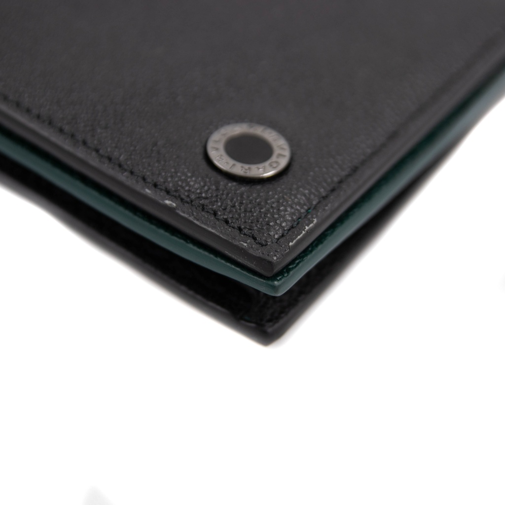 BVLGARI/Bulgari - 8461 Bifold Black Calf Leather Wallet