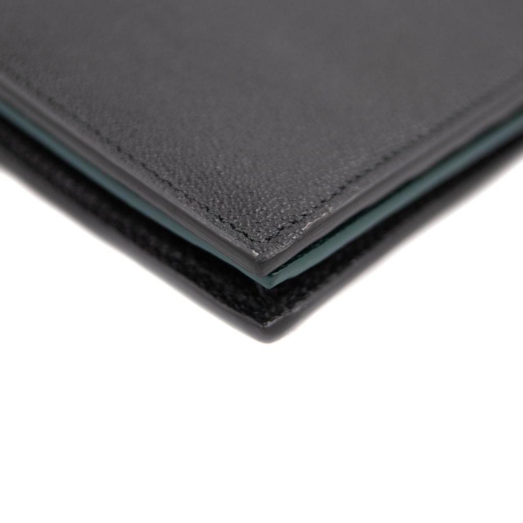 BVLGARI/Bulgari - 8461 Bifold Black Calf Leather Wallet