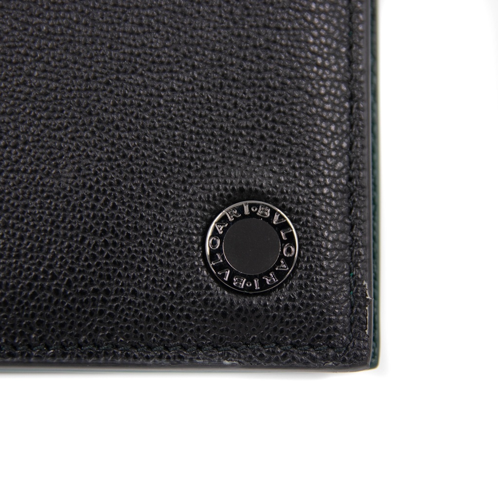 BVLGARI/Bulgari - 8461 Bifold Black Calf Leather Wallet