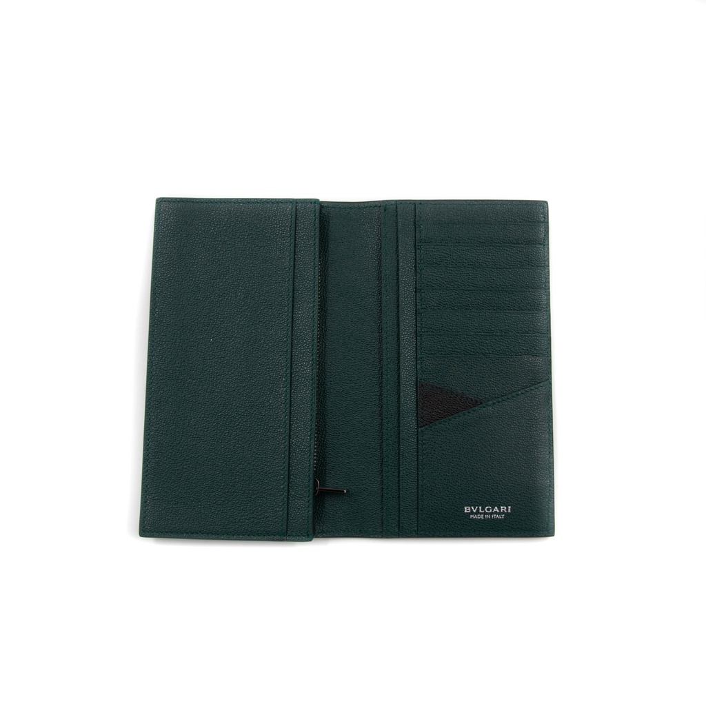 BVLGARI/Bulgari - 8461 Bifold Black Calf Leather Wallet