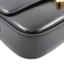Celine Triomphe Rectangular Shoulder Bag In Black Smooth Calfskin Leather