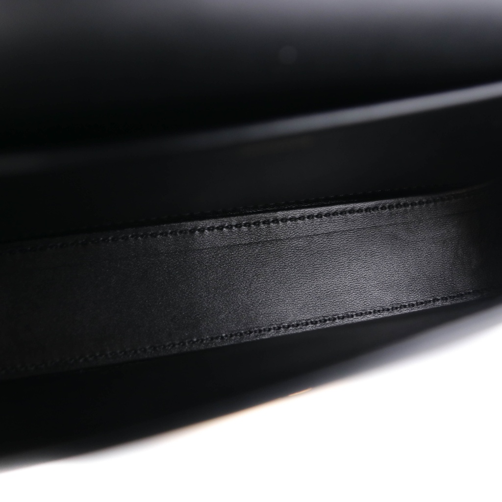 Celine Triomphe Rectangular Shoulder Bag In Black Smooth Calfskin Leather