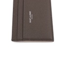 Saint Laurent Pebble-Grain Leather Cardholder Grey