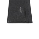 Saint Laurent Pebble-Grain Leather Cardholder Dark Blue