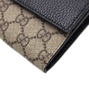 Gucci GG Marmont Leather Continental Wallet Beige and ebony GG Supreme canvas 456116