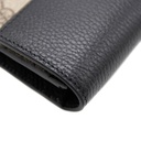 Gucci GG Marmont Leather Continental Wallet Beige and ebony GG Supreme canvas 456116
