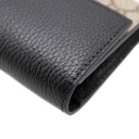 Gucci GG Marmont Leather Continental Wallet Beige and ebony GG Supreme canvas 456116