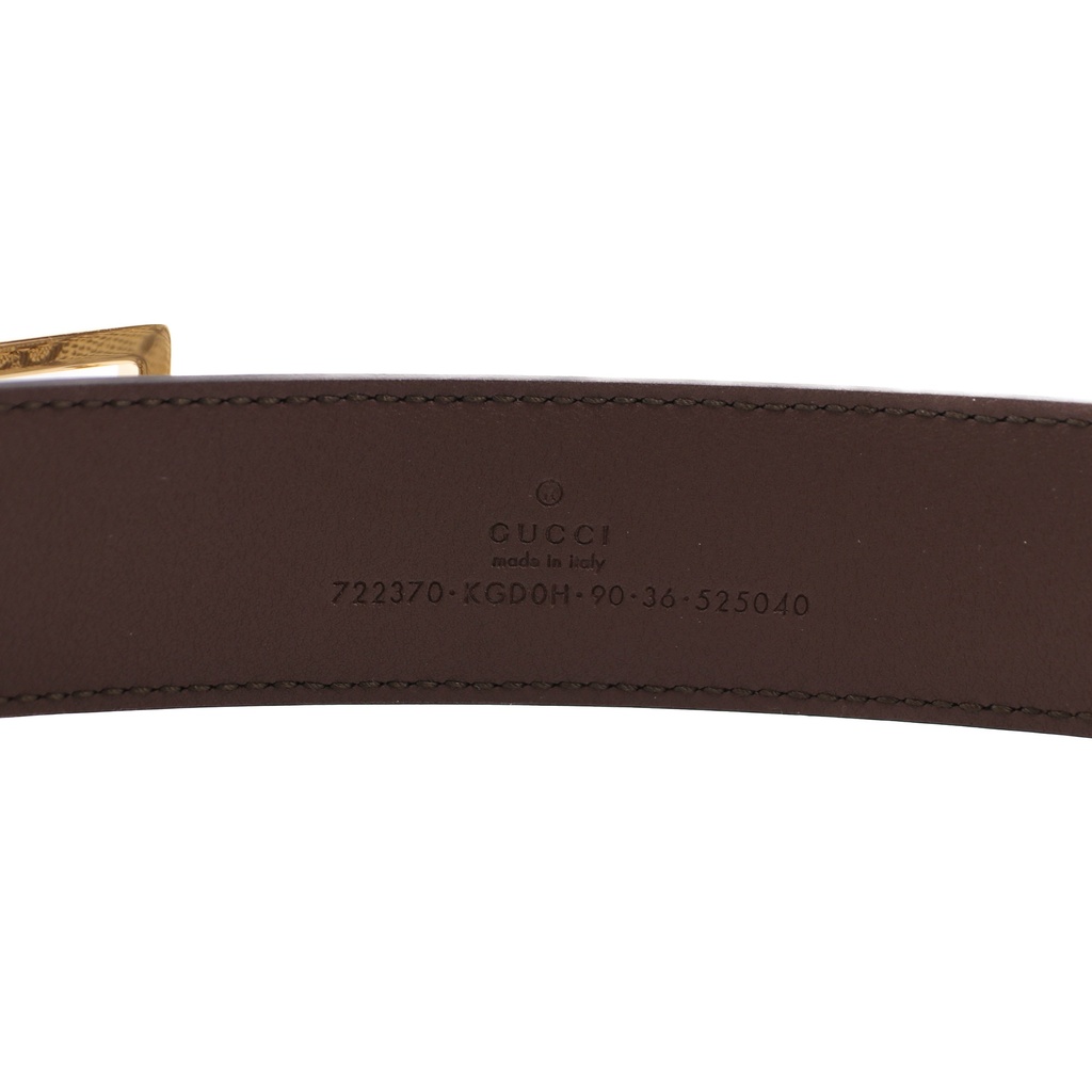 Gucci GG Belt With Rectangular Buckle 722370 Size 90 36