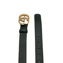 Gucci Leather Black Belt with Double G Buckle 70 397660