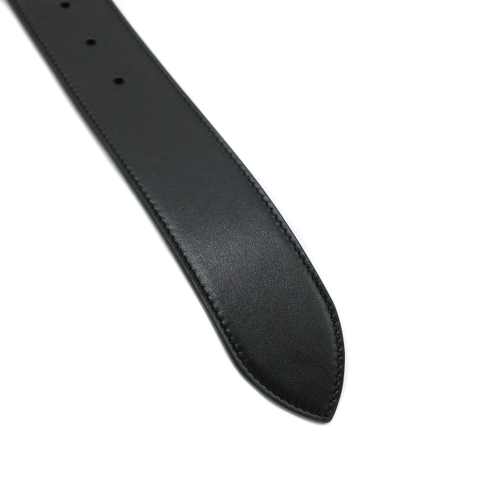 Gucci GG Marmont Leather Black Belt with Shiny Buckle 95 406831